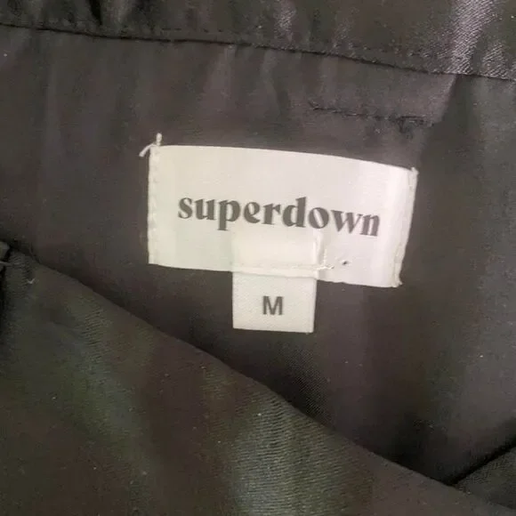 Superdown Black Mini Wrap Skirt M - Picture 5 of 7